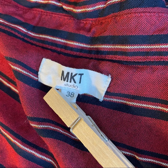 MKT Studios Button Down Red Stripe Top - Picture 5 of 8